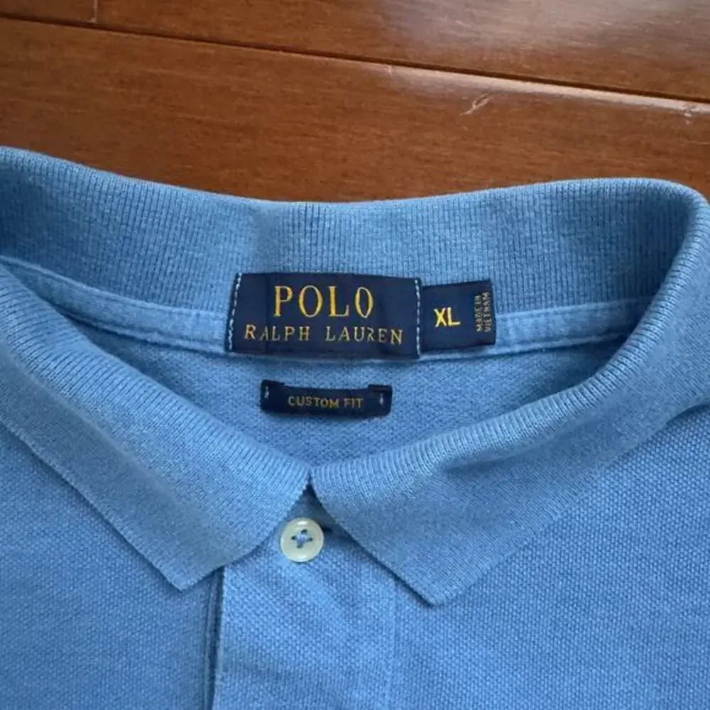Polo Ralph Lauren Men's‎ XL Blue Polo Shirt Short Sleeve Custom Fit